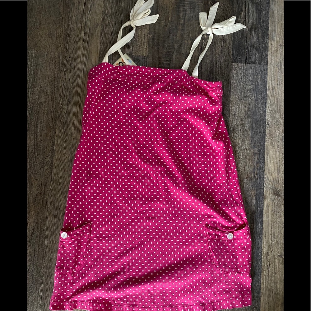NWT ROXY Polka Dot dress with shoulder ties SZ L